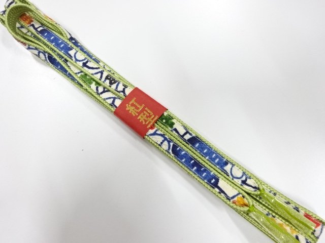 JAPANESE KIMONO / UNUSED HAND-TIED OBIJIME